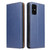 Galaxy S20+ Fierre Shann PU Genuine Leather Texture Horizontal Flip Leather Case with Holder & Card Slots & Wallet - Blue