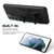 Samsung Galaxy S21 5G Fierre Shann Full Coverage Protective Leather Case with Holder & Card Slot - Black