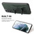 Samsung Galaxy S21 5G Fierre Shann Full Coverage Protective Leather Case with Holder & Card Slot - Green
