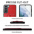 Samsung Galaxy S21 5G Fierre Shann Full Coverage Protective Leather Case with Holder & Card Slot - Red