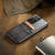 Samsung Galaxy S21 Ultra 5G Fierre Shann Oil Wax Texture Leather Back Cover Case - Grey