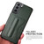 Samsung Galaxy S21+ 5G Fierre Shann Full Coverage Protective Leather Case with Holder & Card Slot - Green