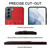 Samsung Galaxy S21+ 5G Fierre Shann Full Coverage Protective Leather Case with Holder & Card Slot - Red