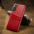 Samsung Galaxy S21+ 5G Fierre Shann Oil Wax Texture Leather Back Cover Case - Red Samsung Galaxy S21+ 5G Fierre Shann Oil Wax Texture Leather Back Cover Case - Red
