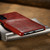 Samsung Galaxy S21+ 5G Fierre Shann Oil Wax Texture Leather Back Cover Case - Red