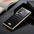 Samsung Galaxy S22 5G Fierre Shann Crocodile Texture Electroplating PU Phone Case - Black