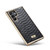 Samsung Galaxy S22 5G Fierre Shann Python Texture Electroplating PU Phone Case - Black