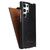 Samsung Galaxy S22 Ultra 5G Fierre Shann 64 Texture Vertical Flip PU Leather Phone Case - Black