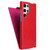 Samsung Galaxy S22 Ultra 5G Fierre Shann 64 Texture Vertical Flip PU Leather Phone Case - Red