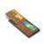 Samsung Galaxy S22 Ultra 5G Fierre Shann Crazy Horse Card Holder Back Cover PU Phone Case - Brown