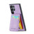 Samsung Galaxy S22 Ultra 5G Fierre Shann Crazy Horse Card Holder Back Cover PU Phone Case - Purple