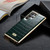 Samsung Galaxy S22 Ultra 5G Fierre Shann Crocodile Texture Electroplating PU Phone Case - Green