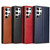 Samsung Galaxy S22 Ultra 5G Fierre Shann PU Genuine Leather Texture Leather Phone Case - Black