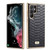 Samsung Galaxy S22 Ultra 5G Fierre Shann Python Texture Electroplating PU Phone Case - Black
