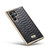 Samsung Galaxy S22 Ultra 5G Fierre Shann Python Texture Electroplating PU Phone Case - Black