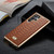 Samsung Galaxy S22 Ultra 5G Fierre Shann Python Texture Electroplating PU Phone Case - Brown