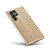 Samsung Galaxy S22 Ultra 5G Fierre Shann Python Texture Electroplating PU Phone Case - White