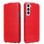 Samsung Galaxy S22+ 5G Fierre Shann 64 Texture Vertical Flip PU Leather Phone Case - Red