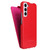 Samsung Galaxy S22+ 5G Fierre Shann 64 Texture Vertical Flip PU Leather Phone Case - Red Samsung Galaxy S22+ 5G Fierre Shann 64 Texture Vertical Flip PU Leather Phone Case - Red
