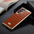 Samsung Galaxy S22+ 5G Fierre Shann Crocodile Texture Electroplating PU Phone Case - Brown