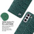 Samsung Galaxy S22+ 5G Fierre Shann Crocodile Texture Magnetic Genuine Leather Phone Case - Green