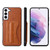 Samsung Galaxy S22+ 5G Fierre Shann Full Coverage Leather Phone Case - Brown