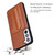 Samsung Galaxy S22+ 5G Fierre Shann Full Coverage Leather Phone Case - Brown
