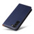 Samsung Galaxy S22+ 5G Fierre Shann PU Genuine Leather Texture Leather Phone Case - Blue