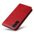 Samsung Galaxy S22+ 5G Fierre Shann PU Genuine Leather Texture Leather Phone Case - Red