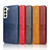 Samsung Galaxy S22+ 5G Fierre Shann Retro Oil Wax Texture PU Leather Phone Case with Card Slots - Black