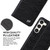 Samsung Galaxy S23 5G Fierre Shann Crocodile Texture Magnetic Genuine Leather Phone Case - Black