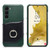 Samsung Galaxy S23 5G Fierre Shann Oil Wax Texture Genuine Leather Back Phone Case - Black
