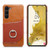 Samsung Galaxy S23 5G Fierre Shann Oil Wax Texture Genuine Leather Back Phone Case - Brown