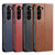 Samsung Galaxy S23 5G Fierre Shann PU Genuine Leather Texture Leather Phone Case - Black