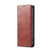 Samsung Galaxy S23 5G FIERRE SHANN Vintage Bark Texture Wallet Leather Phone Case - Brown