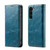 Samsung Galaxy S23 5G FIERRE SHANN Vintage Bark Texture Wallet Leather Phone Case - Green