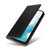 Samsung Galaxy S23 FE 5G Fierre Shann PU Genuine Leather Texture Leather Phone Case - Black