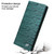 Samsung Galaxy S23 Ultra 5G Fierre Shann Crocodile Texture Magnetic Genuine Leather Phone Case - Green