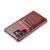 Samsung Galaxy S23 Ultra 5G Fierre Shann Oil Wax Texture Leather Phone Case with Card Slots - Brown