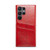 Samsung Galaxy S23 Ultra 5G Fierre Shann Oil Wax Texture Leather Phone Case with Card Slots - Red