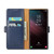 Samsung Galaxy S23 Ultra 5G Fierre Shann PU Genuine Leather Texture Leather Phone Case - Blue