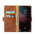 Samsung Galaxy S23 Ultra 5G Fierre Shann PU Genuine Leather Texture Leather Phone Case - Brown