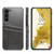 Samsung Galaxy S23+ 5G Fierre Shann Oil Wax Texture Leather Phone Case with Card Slots - Black