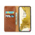Samsung Galaxy S23+ 5G Fierre Shann PU Genuine Leather Texture Leather Phone Case - Brown
