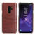 Fierre Shann Retro Oil Wax Texture PU Leather Case Galaxy S9, with Card Slots - Brown