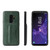 Fierre Shann Full Coverage Protective Leather Case Galaxy S9+, with Holder & Card Slot - Green