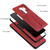 Fierre Shann Full Coverage Protective Leather Case Galaxy S9+, with Holder & Card Slot - Red