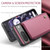 Google Pixel 8 CaseMe C22 Card Slots Holder RFID Anti-theft Phone Case - Wine Red