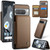 Google Pixel 8 Pro CaseMe C22 Card Slots Holder RFID Anti-theft Phone Case - Brown