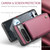Google Pixel 8 Pro CaseMe C22 Card Slots Holder RFID Anti-theft Phone Case - Wine Red